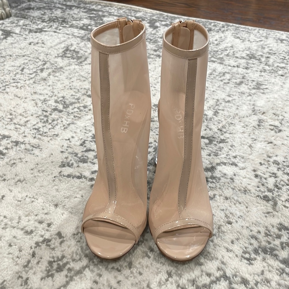 Public desire mesh ankle boots